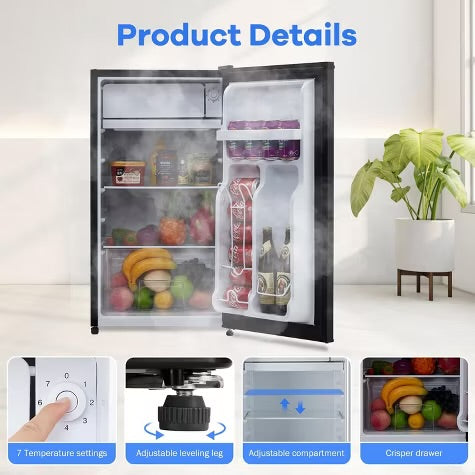 3.2 Cu.Ft Mini Fridge With Freezer