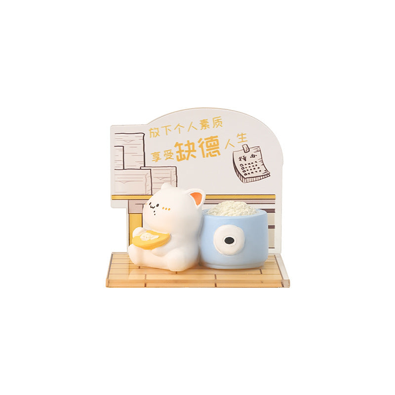 Home decoration ornaments, blind boxes, cute birthday gifts for men and women, urban workers, cats, diaries, living room gifts