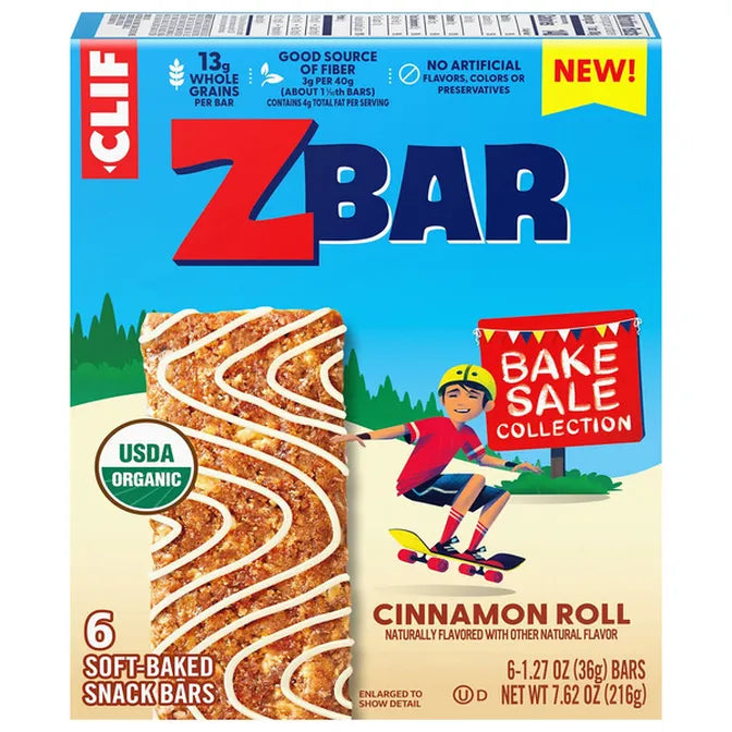 ZBAR Soft-Baked Cinnamon Roll Snack Bars