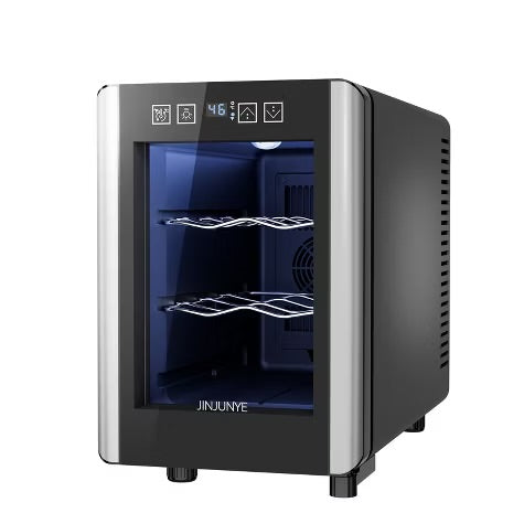Famapy 6 - Bottle Wine Cooler Refrigerator,Mini Freestanding Wine Cellars for Summer,Countertop Wine Cooler with Digital Temperature Control