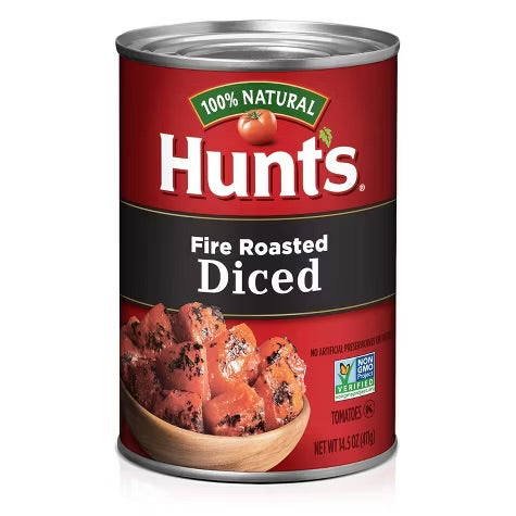 Tomates en dés rôties au feu 100 % naturelles de Hunt - 14,5 oz