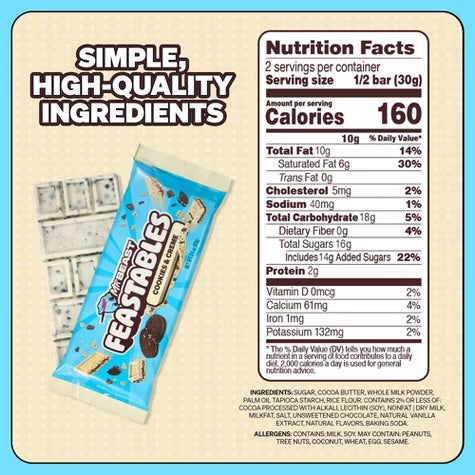 Feastables MrBeast Cookies and Cream Chocolate Bar - 60g