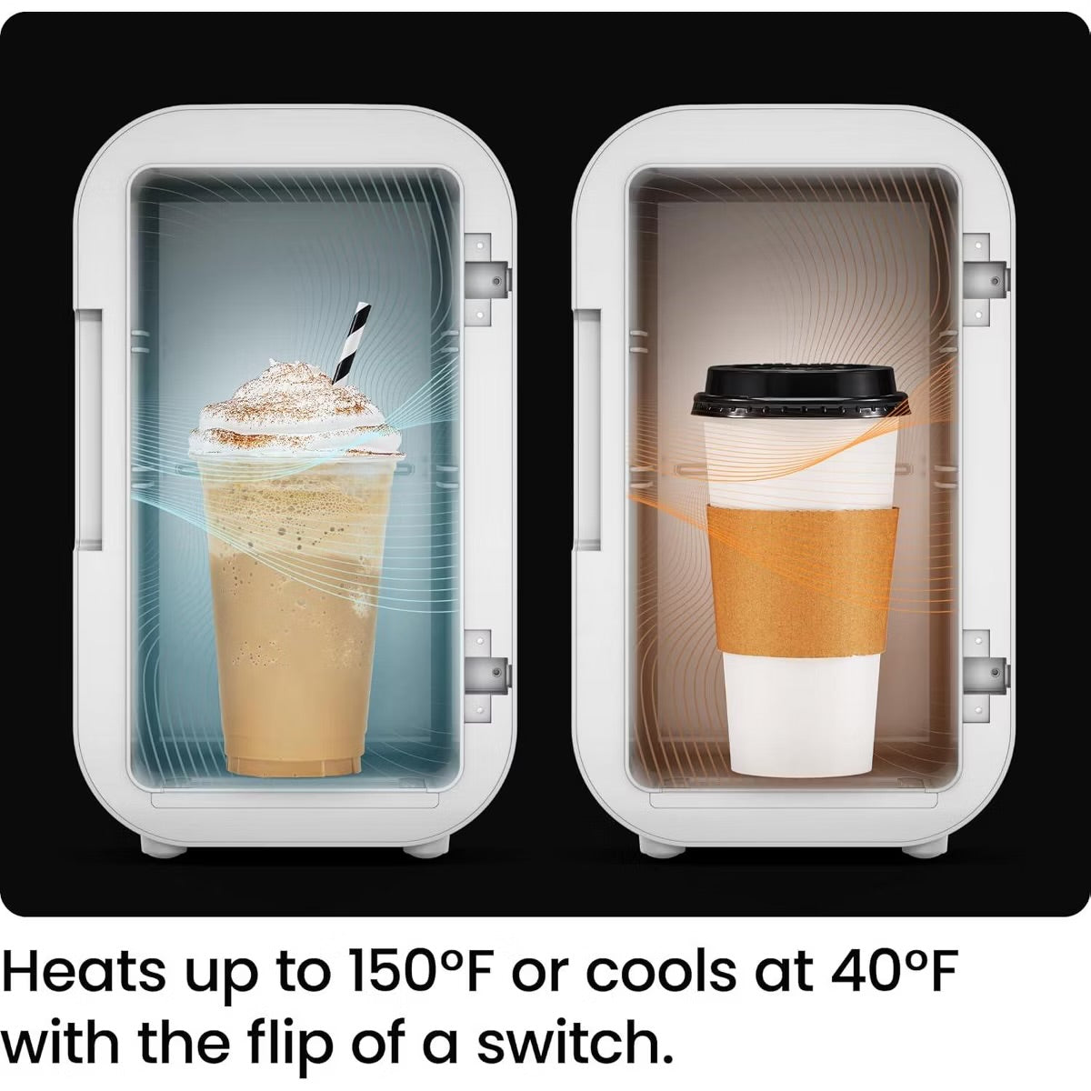 ICEMAN Portable Mini Fridge w/ 8 12oz Can Capacity, Cools and Heats, Car Plug Included