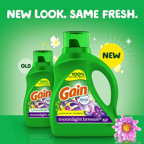 Gain + Aroma Boost Moonlight Breeze Scent HE Compatible Liquid Laundry Detergent Soap