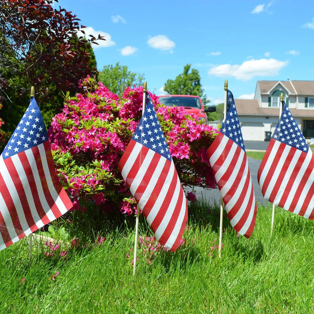 8"x12" Flag and Display: Betsy Flags Sentinel® Poly-Cotton, Fade Resistant, No Assembly Required, FMAA Certified