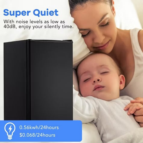 3.2 Cu.Ft Mini Fridge With Freezer