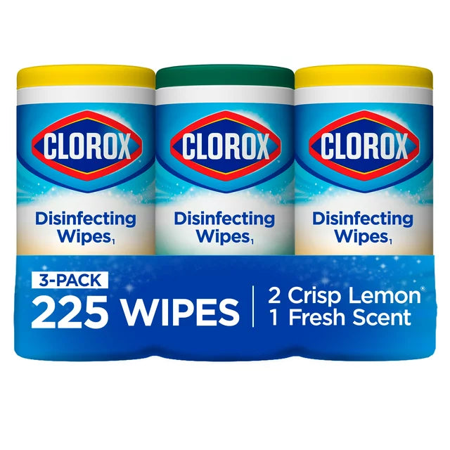 75-Count Crisp Lemon and Fresh Scent Bleach Free Disinfecting Cleaning Wipes (3-Pack)