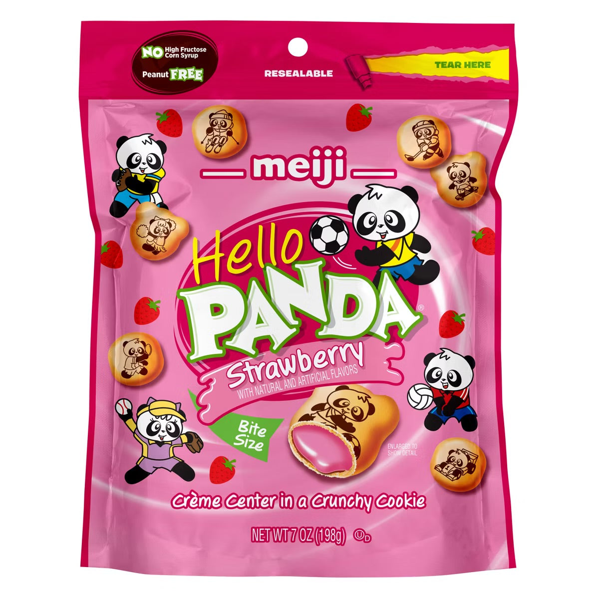 Hello Panda Bars Strawberry Stand Up Bag - 7oz