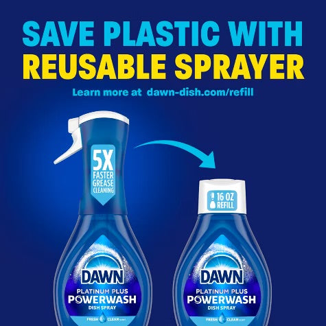 Dawn Platinum Powerwash Dishwashing Liquid Dish Soap Spray - Fresh - 16oz