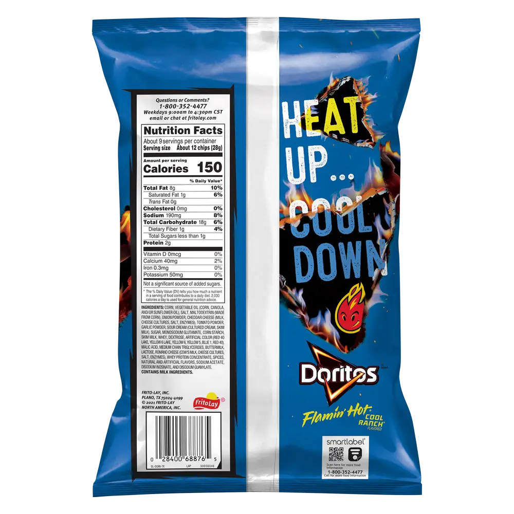 Doritos Flamin' Hot Cool Ranch Tortilla Chips 9.25oz