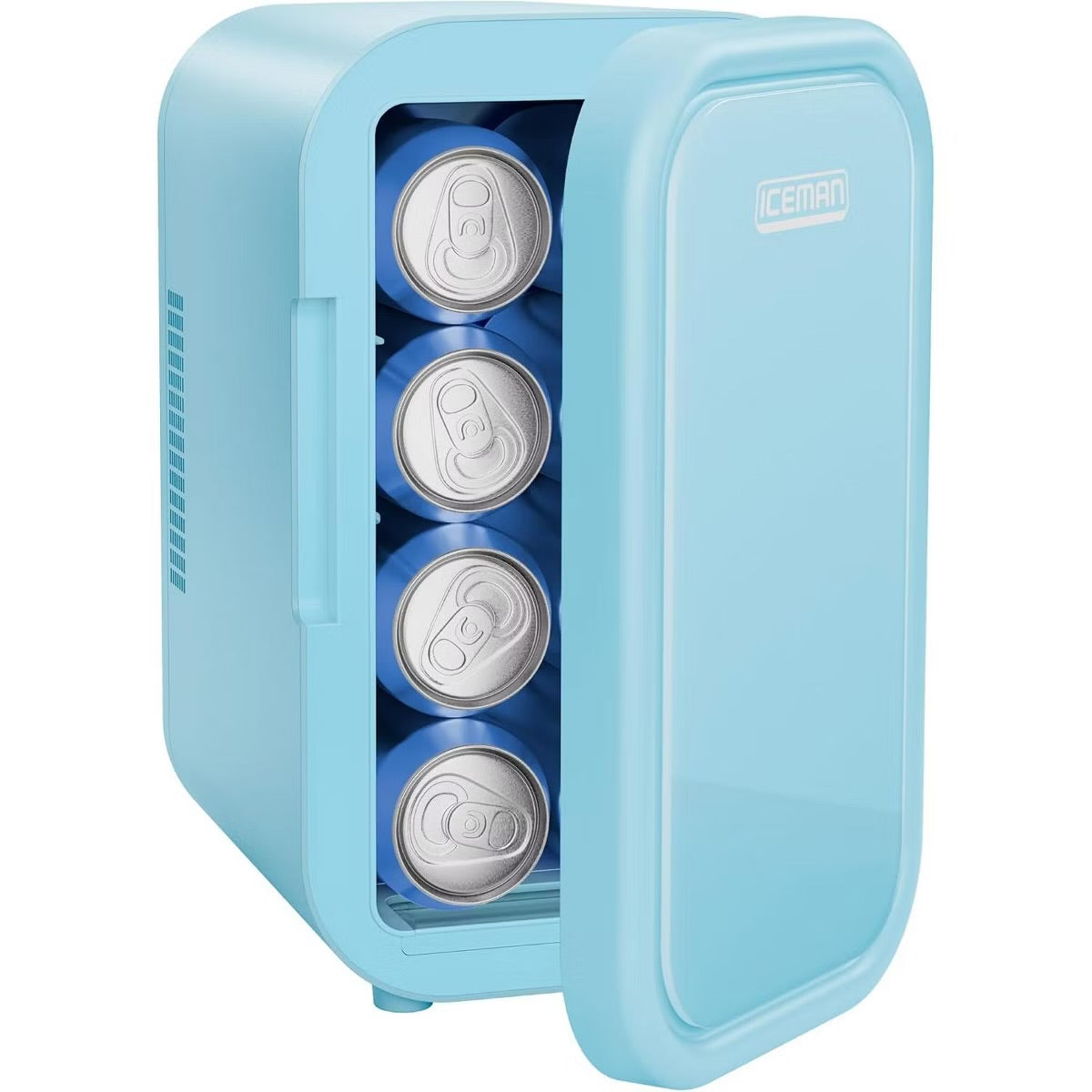 ICEMAN Portable Mini Fridge w/ 8 12oz Can Capacity, Cools and Heats, Car Plug Included