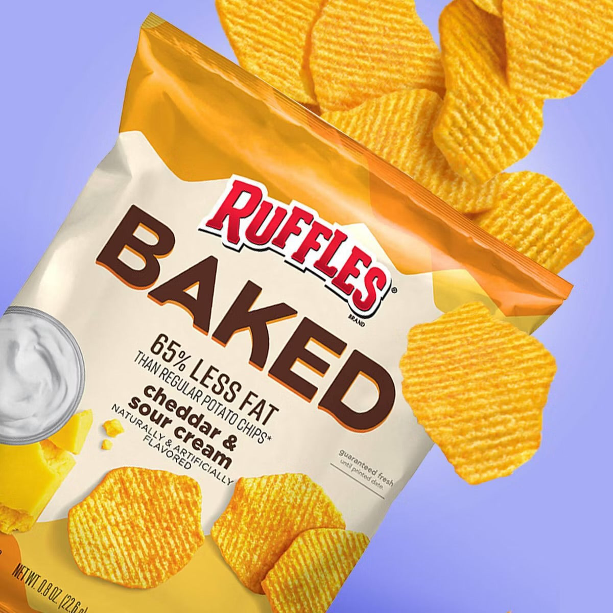 Ruffles Oven Baked Cheddar & Sour Cream Potato Chips - 6.25oz