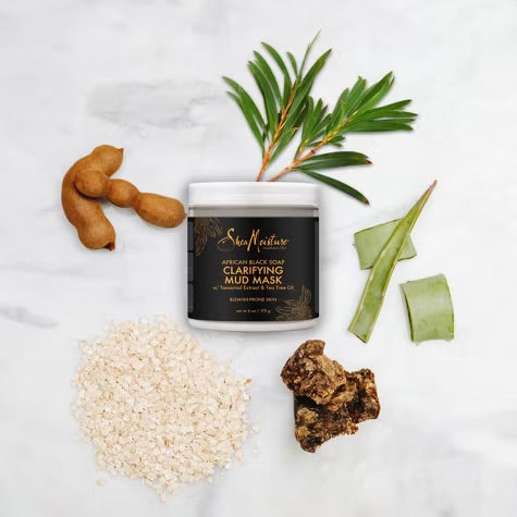 SheaMoisture African Black Soap Tamarind Extract & Tea Tree Oil Clarifying Mud Mask - 6oz