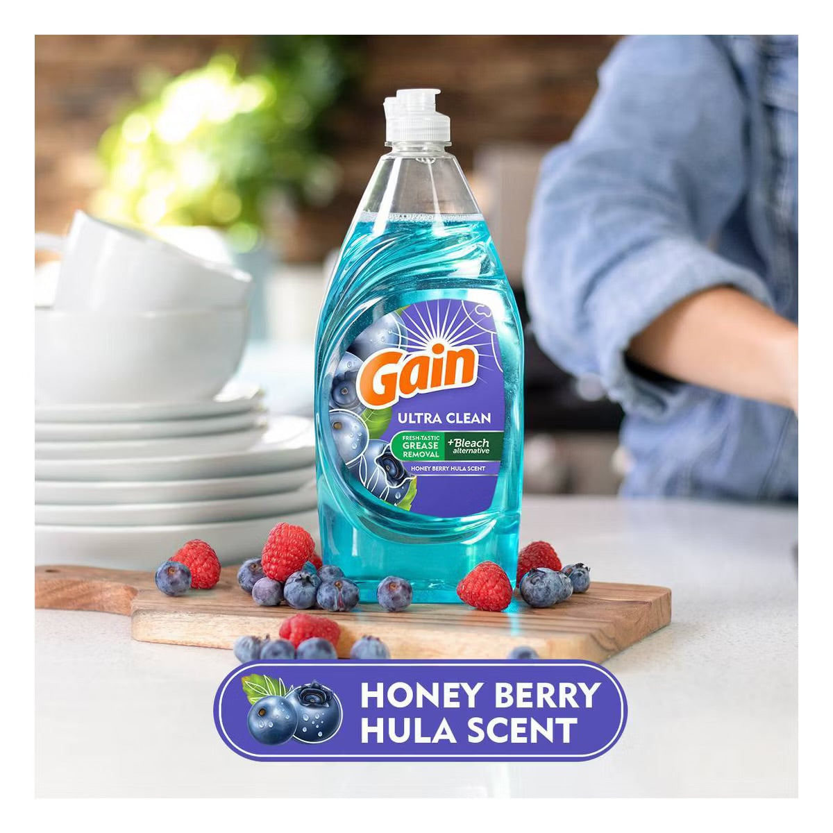 Gain Honey Berry Hula Ultra Liquid Dish Soap - 90 fl oz
