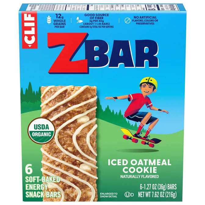 ZBAR Iced Oatmeal Cookie, Soft-Baked Energy Snack Bar