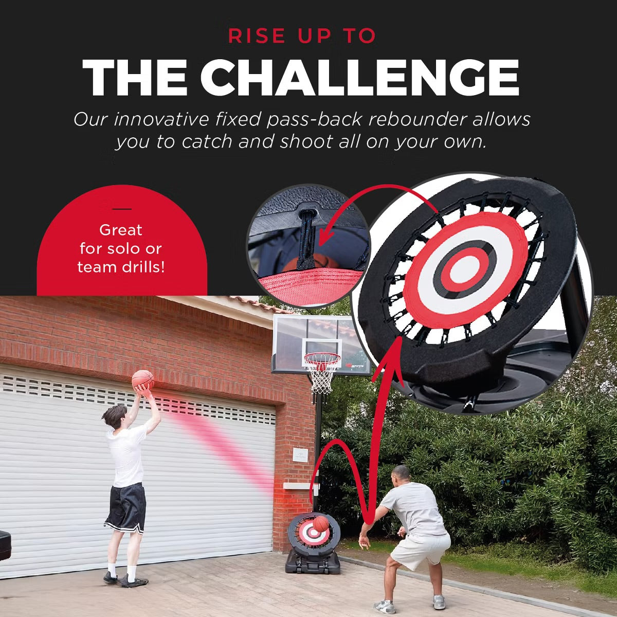 IE Sports Portable Basketball Hoop, Adjustable Height