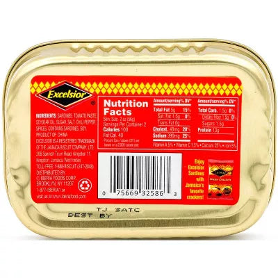 Excelsior Sardines in Hot Tomato Sauce 3.75oz