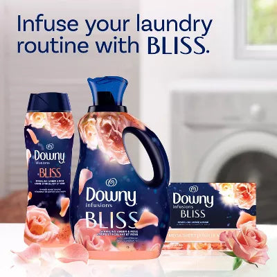 Downy Infusions Sparkling Amber & Rose Scent HE Compatible Bliss Liquid Fabric Softener