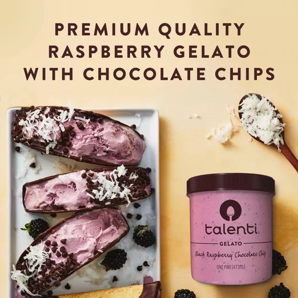 Talenti Black Raspberry Chocolate Chip Gelato - 16oz