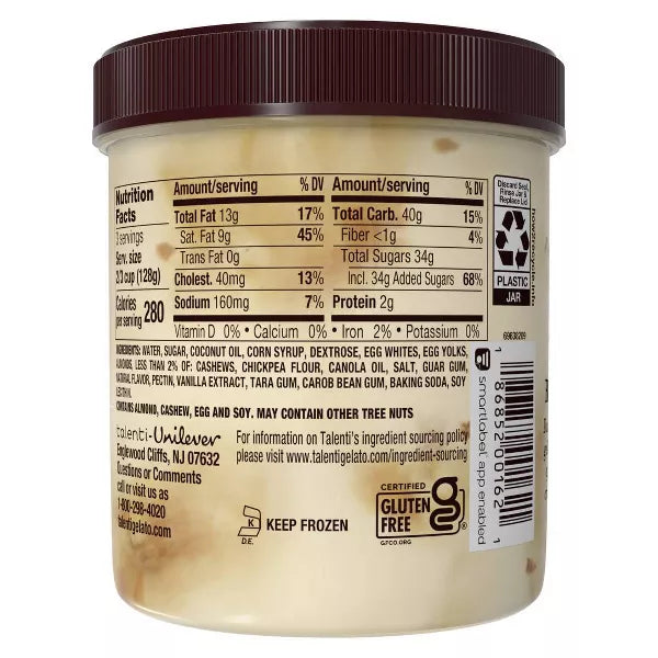 Talenti Caramel Toffee Crunch Dairy-Free Frozen Gelato - 1pt