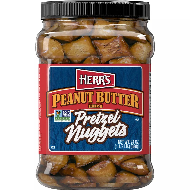 HERR'S Peanut Butter Filled Pretzel Nuggets - 24oz