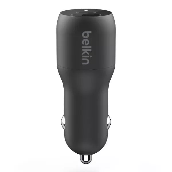 Belkin 2-Port 37W USB-C/USB-A Power Delivery Car Charger with 3.3' USB-C/USB-C Cable