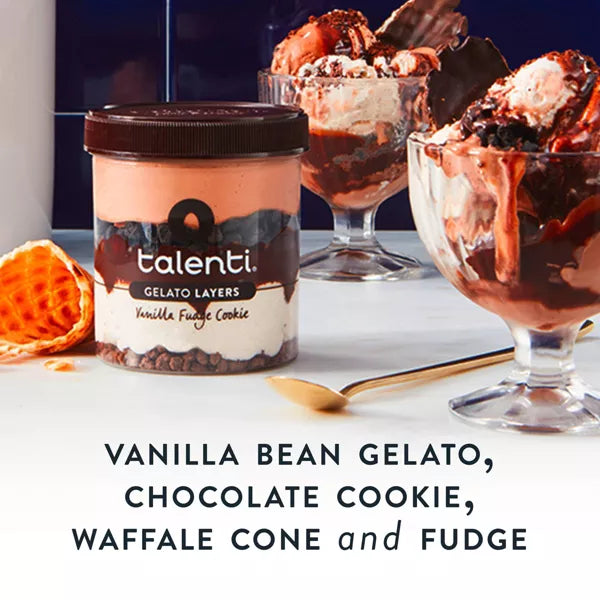 Talenti Gelato Layers Vanilla Fudge Cookie - 10.6oz