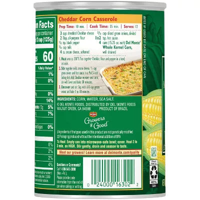 Del Monte Golden Sweet Whole Kernel Corn - 15.25oz