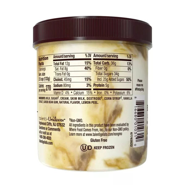 Talenti Vanilla Caramel Swirl Gelato Ice Cream - 16oz