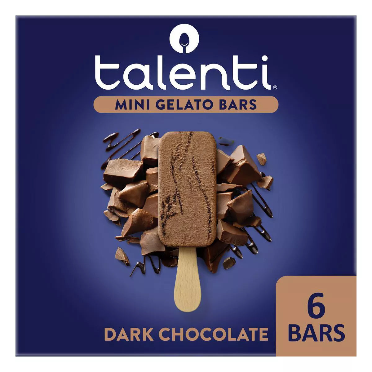 Talenti Dark Chocolate Mini Frozen Gelato Bars - 6pk/11.1 fl oz