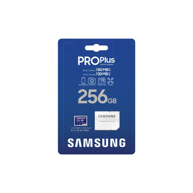Samsung PRO Plus + Adapter 256GB MicroSDXC Memory Card