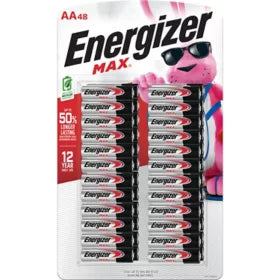 Energizer MAX AA Alkaline Batteries, 48 pk. Energizer MAX AA Alkaline Batteries, 48 pk.