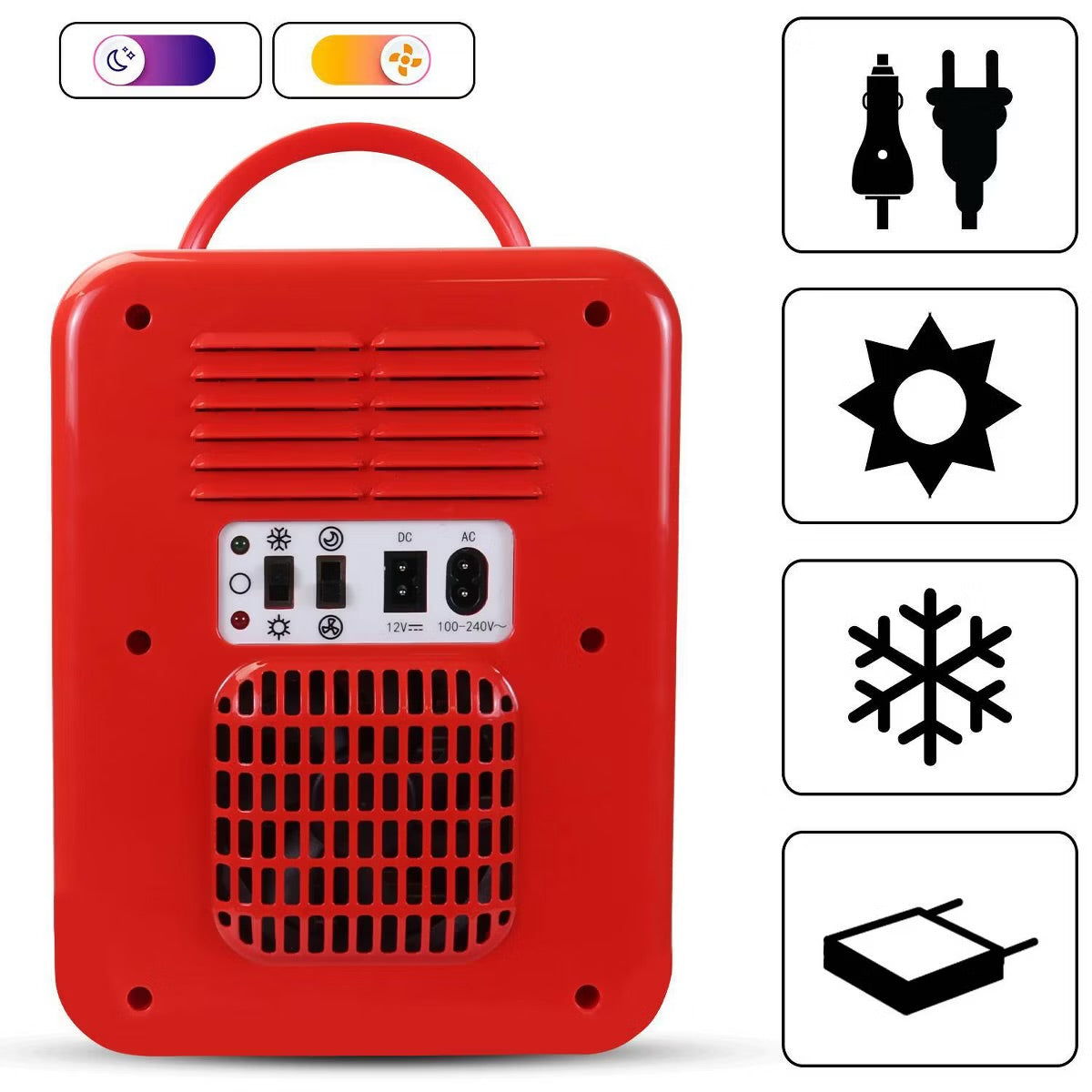 Coca-Cola Love 1971 Series 4L Cooler/Warmer 12V DC 110V AC Mini Fridge: Desktop Coke Fridge, Countertop, 6 Can Capacity