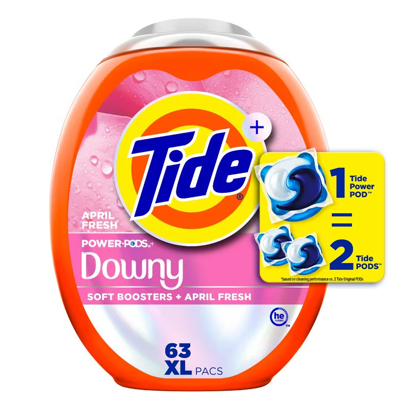 Tide April Fresh Power Pods with Downy HE Compatible Laundry Detergent Pacs