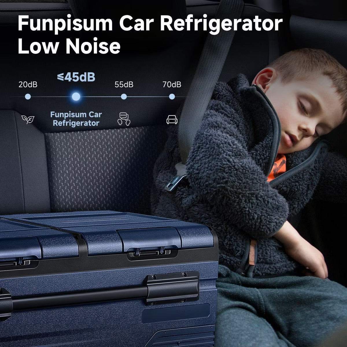 12 Volt Car Refrigerator, Portable Freezer Dual Zone APP Control, 52 Cans Fridge 12/24V DC and 100-240V AC