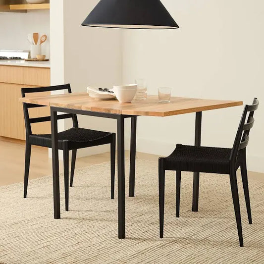 West Elm Box Frame Drop Leaf Extendable Dining Table