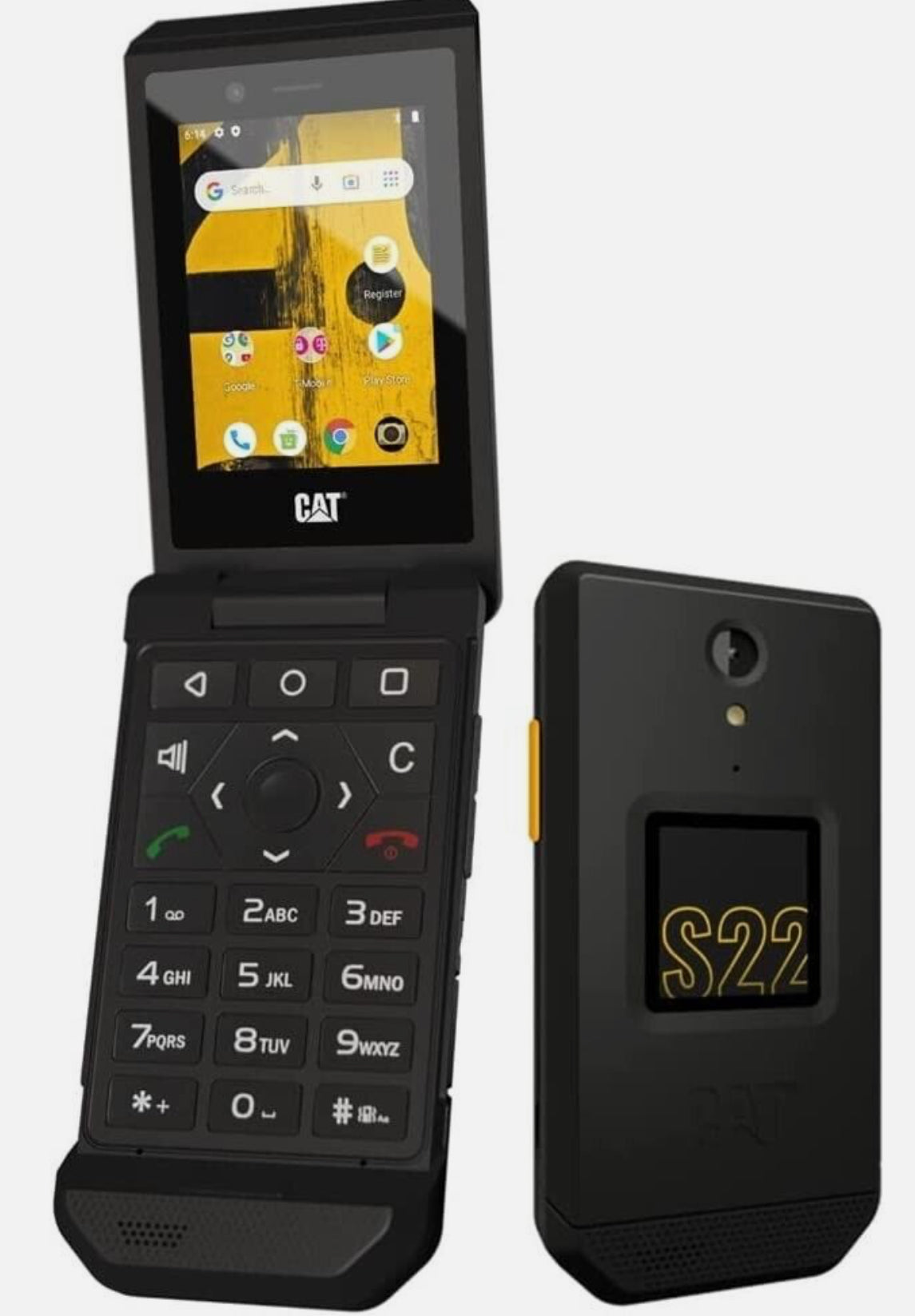 Cat S22 Flip (16GB) 2.8" Touchscreen Android 11, IP68 Water Resistant, 4G LTE BK