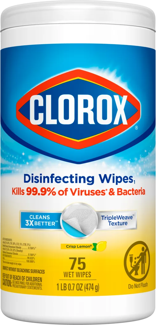 Clorox® Disinfecting Cleaning Wipes₁ | Crisp Lemon