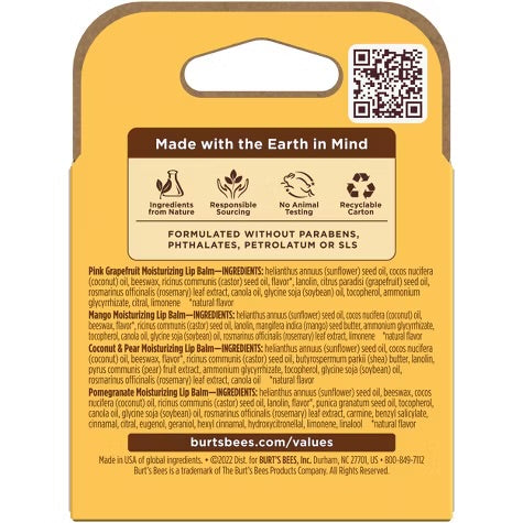 Burt's Bees Superfruit Lip Balm - 4ct