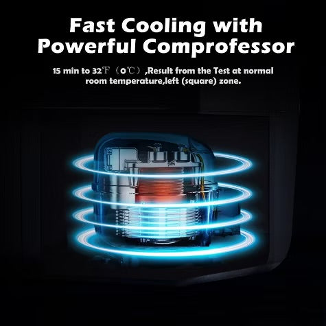 12 Volt Car Refrigerator, Portable Freezer with Dual Zone WIFI APP Control, 12/24V DC and 100-240V AC