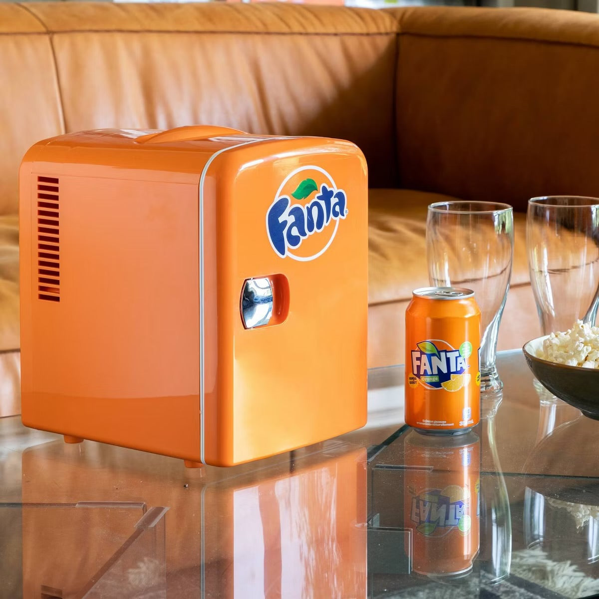 Coca-Cola Fanta 4L Cooler/Warmer 12V DC 110V AC Mini Fridge - Orange