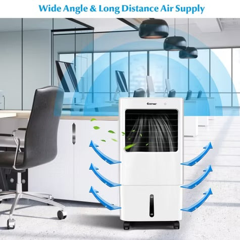 Costway Evaporative Portable Air Cooler Fan & Humidifier with Remote Control 7.5 Timer