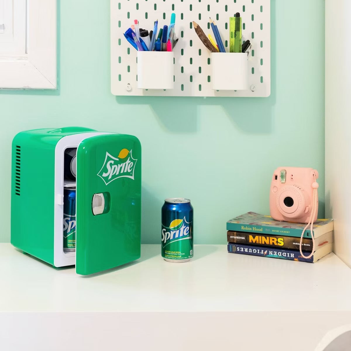Coca-Cola Sprite 4L Cooler/Warmer 12V DC 110V AC Mini Fridge - Green: Portable Skincare Refrigerator, Thermoelectric
