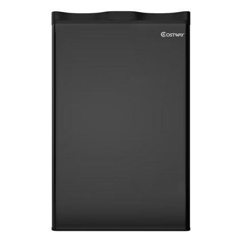 Costway 3.2 Cu.Ft. Compact Refrigerator Mini Dorm Small Fridge Freezer Reversible Door