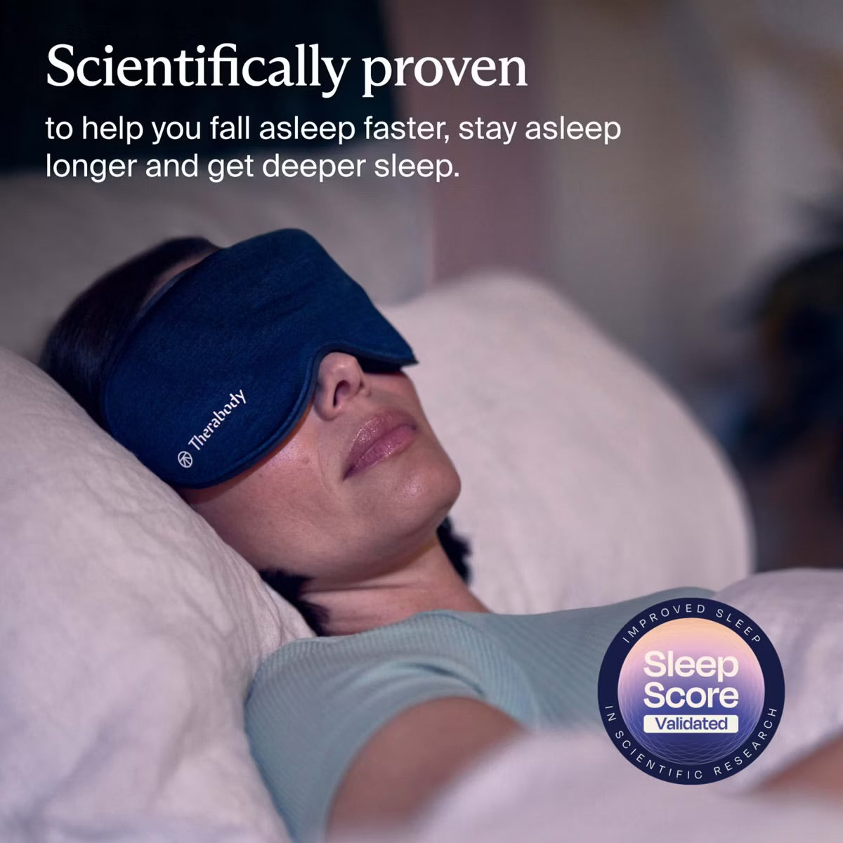 Therabody SleepMask Blackout Eye Mask with Vibration Therapy