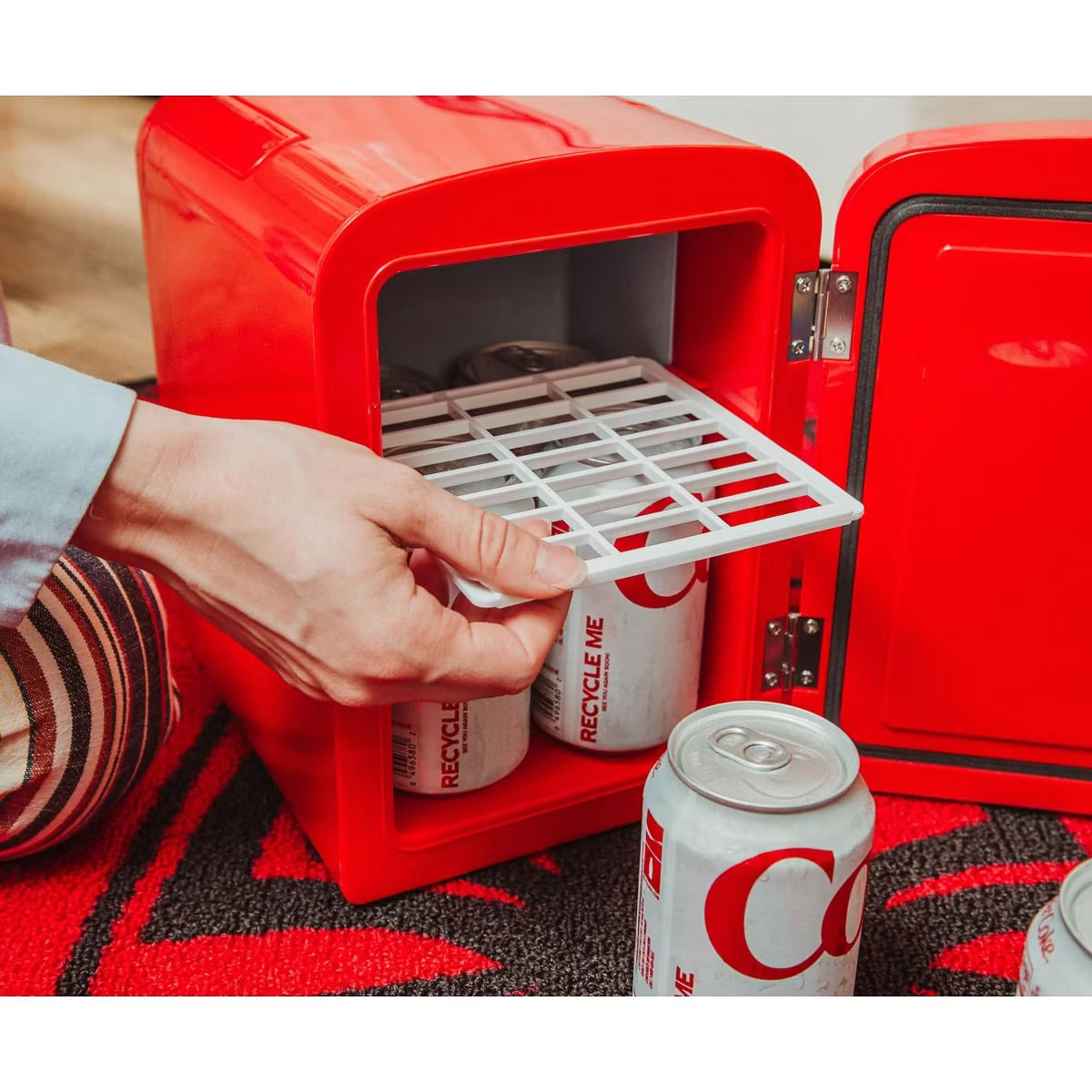 Ukonic Marvel Spider-Man 4-Liter Mini Fridge Thermoelectric Cooler | Holds 6 Cans