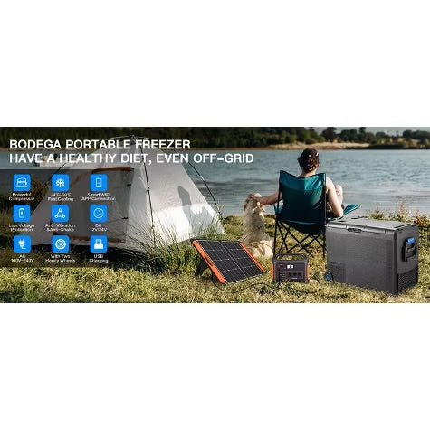 12 Volt Car Fridge,61 Quarts (58L),APP control,-4℉-68℉,Low noise cooler,H/M/L protection system,Cup slots design,Battery Protection,Two-way cover
