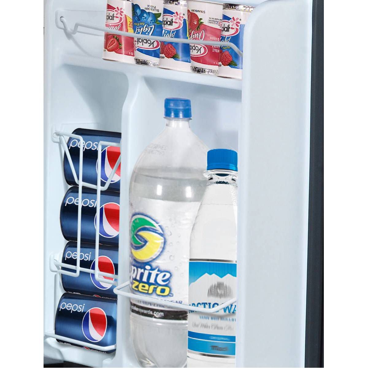 Whirlpool 3.1 Cu. Ft. Mini Refrigerator - Black WH31BKE: Dorm Fridge Freezer Combo, Energy Star, Reversible Door