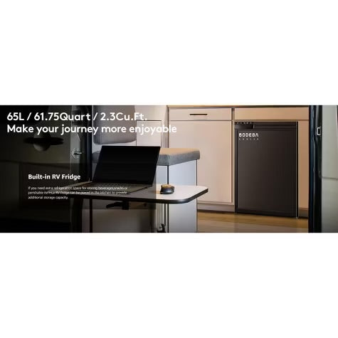 83L RV Refrigerator,Refrigeration range (-4℉-46℉),3 levels((H/M/L)) of battery protection, mini fridge for camping,APP Control, picnics, road trips