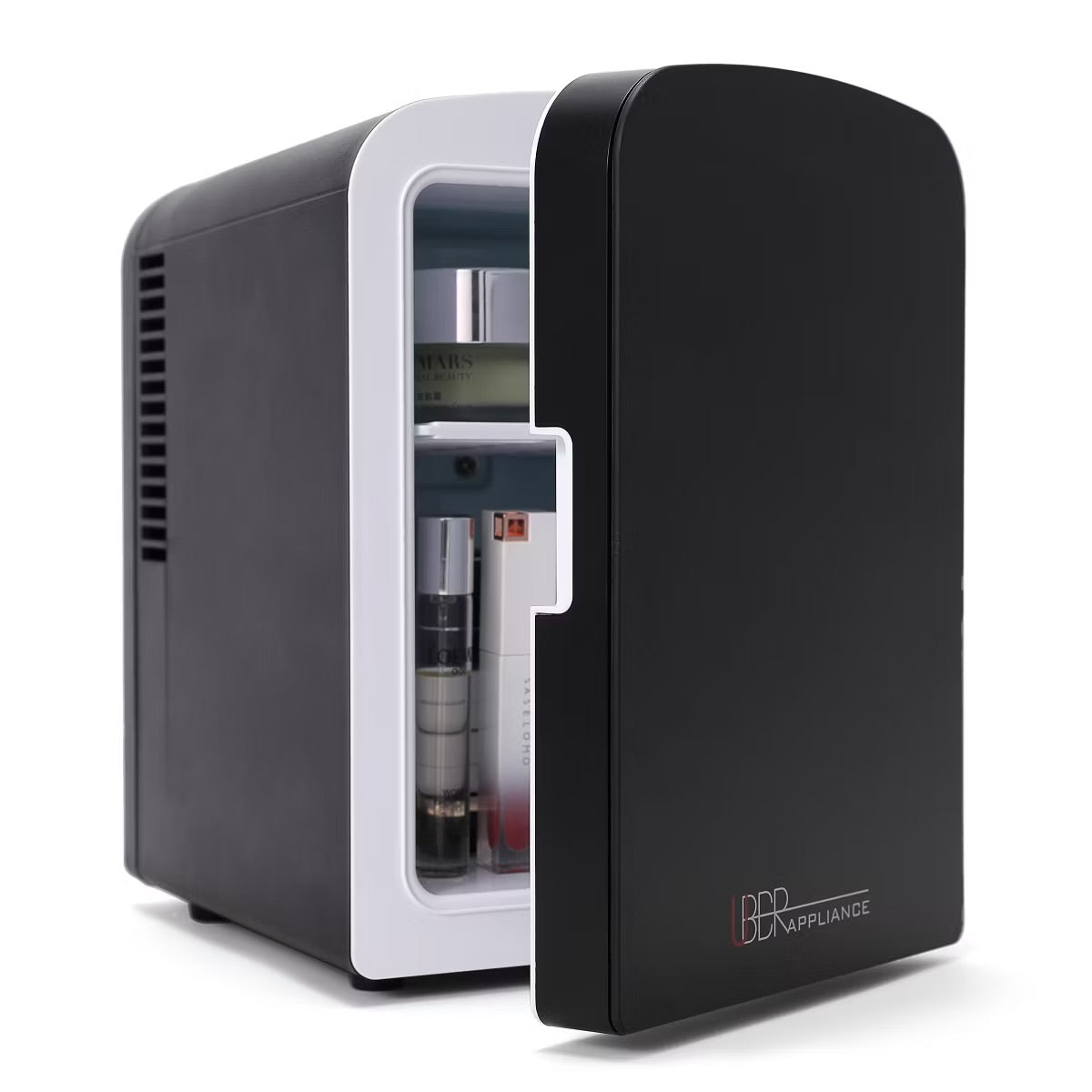 Uber Appliance Personal and Portable Mini Fridge with dry erase board and markers